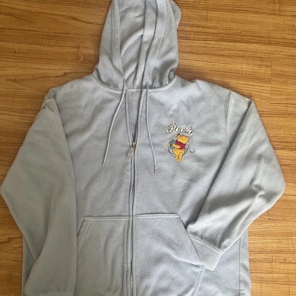 Disney Women's Light Blue Zip-Up Hoodie